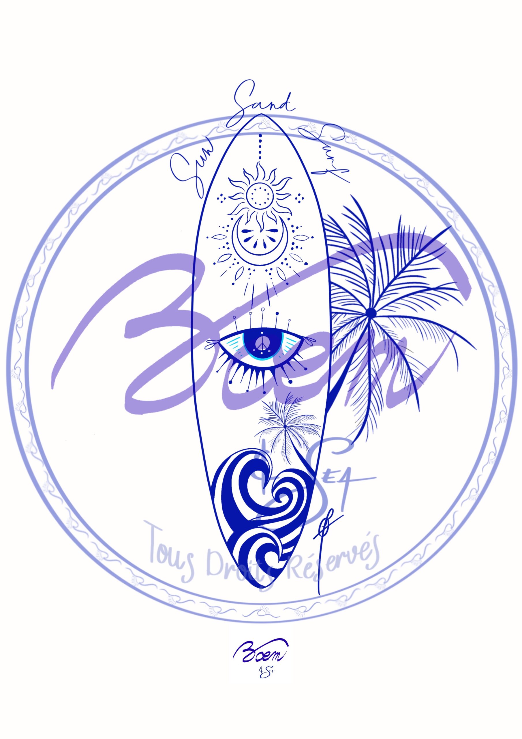 Illustration Surf with Lola