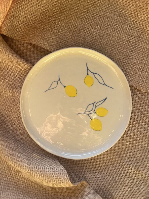 Assiette Citrons Bleus