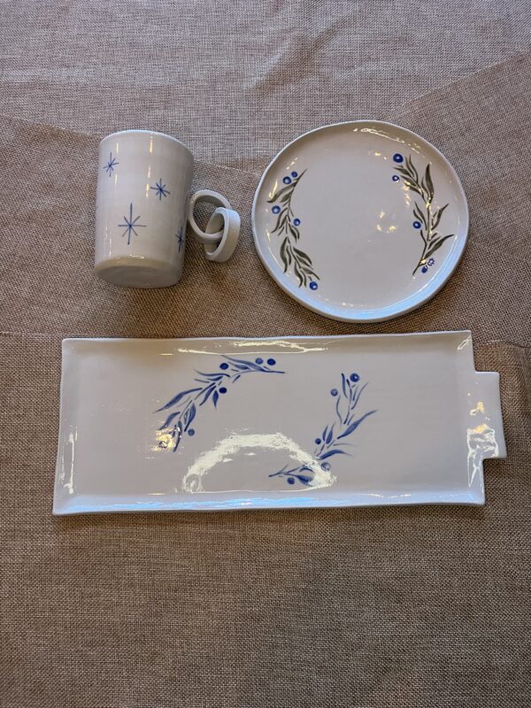 Plat à Cake Couronne Bleue 🌿