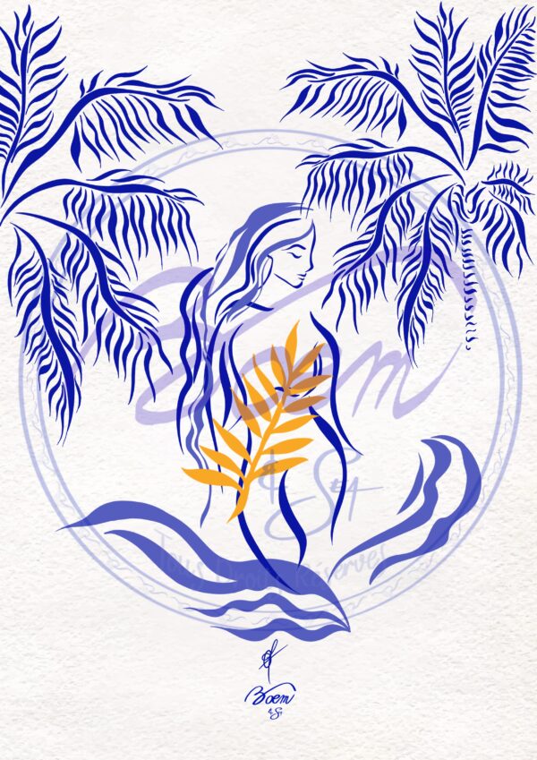 Illustration Femmes Vagues - "Femme Vague - Palme D'or"