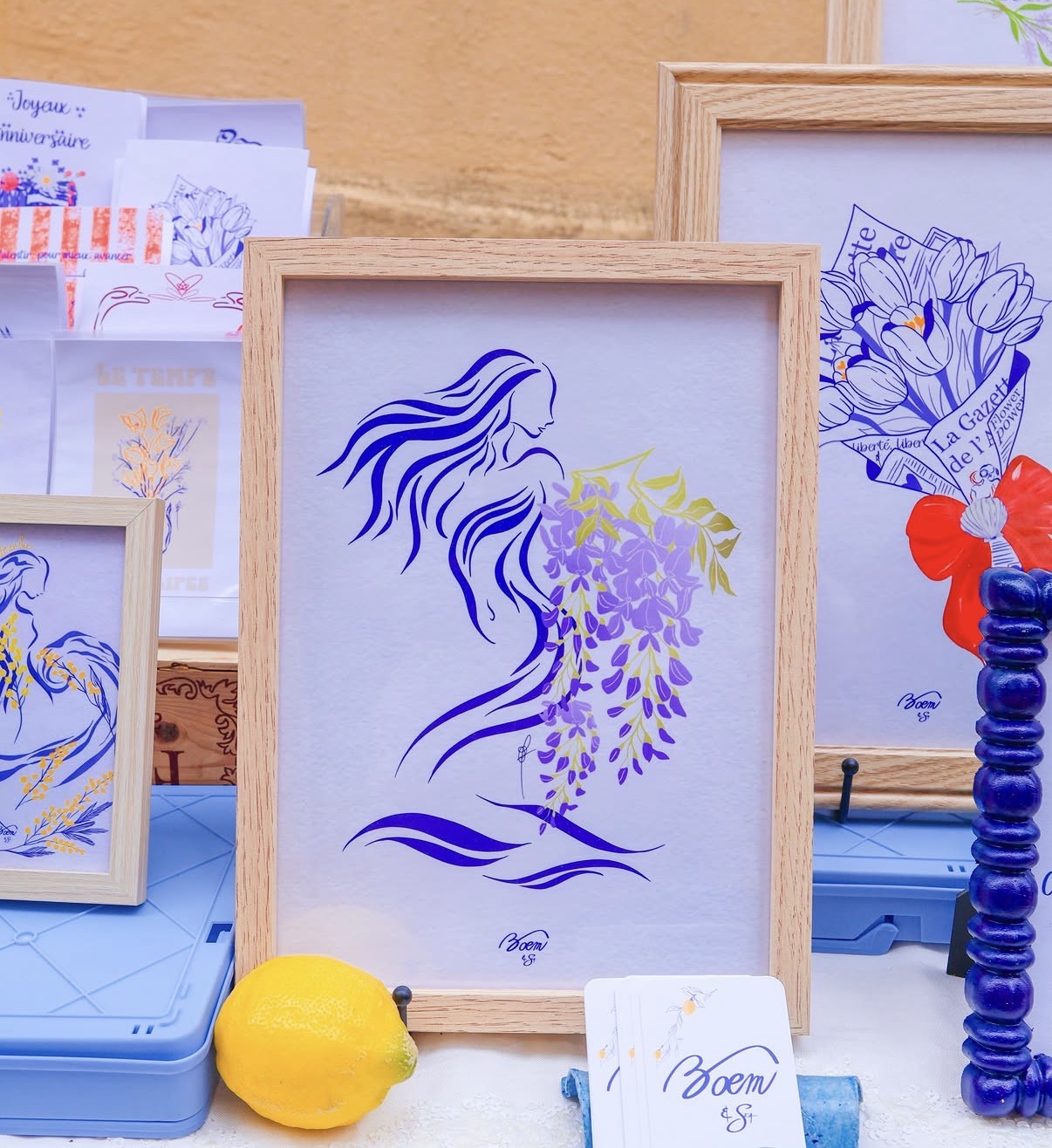 Illustration - "Femme Vagues Glycine" – Image 3