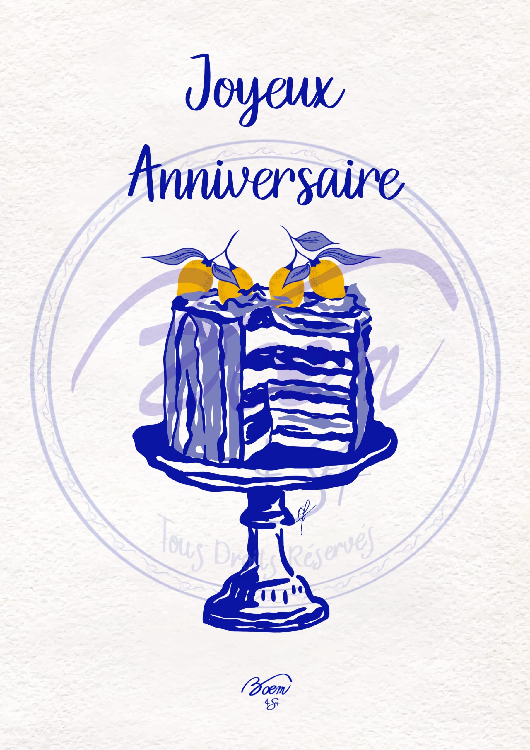 Carte Joyeux Aanniversaire