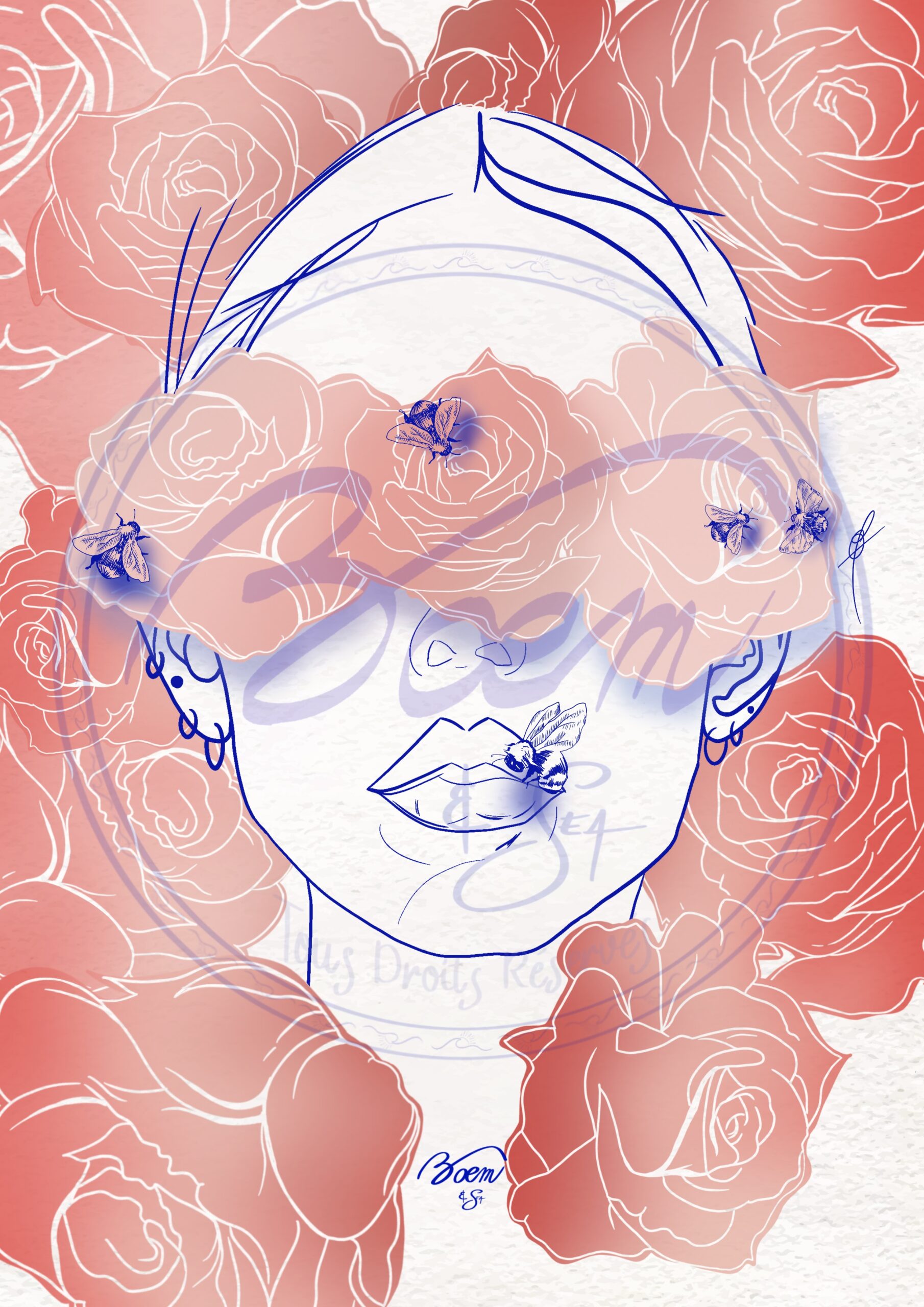 Illustration "Awakening Rose" Version 1