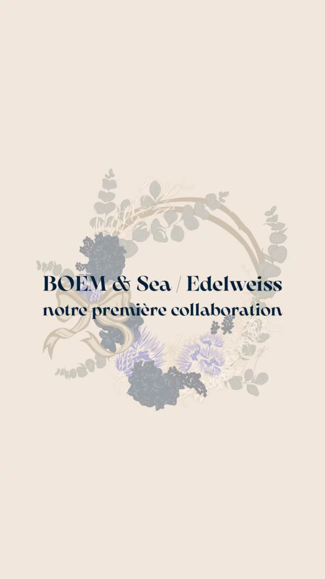 Depuis plusieurs semaines, nous créons ensemble une pièce qui réunit nos deux univers : 
le végétal et l’épuré,
le minéral et le bleu,
le local, le durable et l’artisanal.

Nous sommes heureuses de vous présenter notre couronne de Noël, conçue avec des matériaux choisis pour durer et pensée comme un objet qui traverse le temps autant que la saison.

Pour prolonger cette création, nous avons imaginé un lot de cartes de Noël illustrées, qui reprend la couronne et son esthétique.
Une manière d’offrir la même poésie, sous une autre forme.

✨ Disponible dès le 23 novembre ✨
- lors du marché de Noël @terredeveil_06 
- sur le site de Boēm and Sea
- ou directement en message privé sur Instagram.

Une collaboration née de nos valeurs communes et de l’envie de proposer des pièces sincères, locales et durables.

MERci de soutenir notre travail artisanal. 
.
.
.
#noël #localbusiness #boemandsea #edelweissstudiofloral